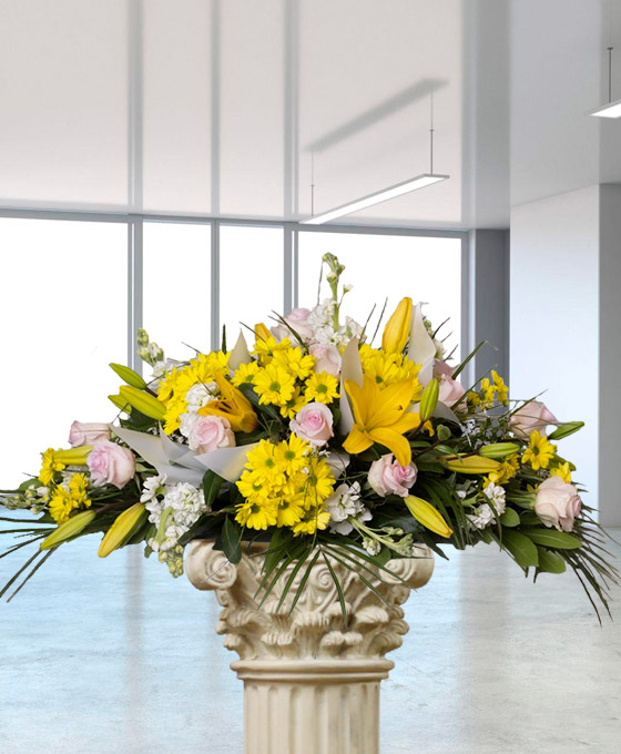 Envío de flores funerarias al tanatorio