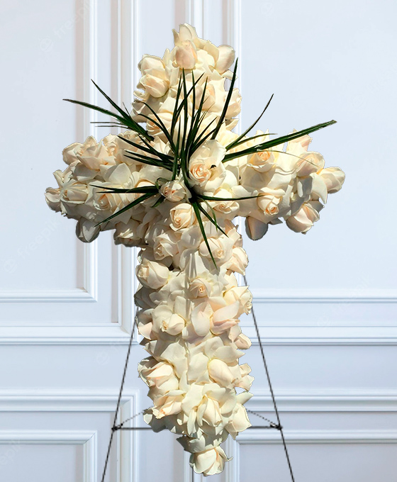 Flores blancas para difuntos de Badalona