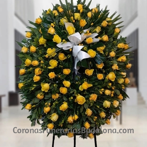 Corona Rosas Amarillas Badalona