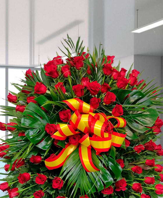 Bandera España en flores